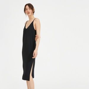 Everlane Japanese GoWeave Slip Dress in Black
